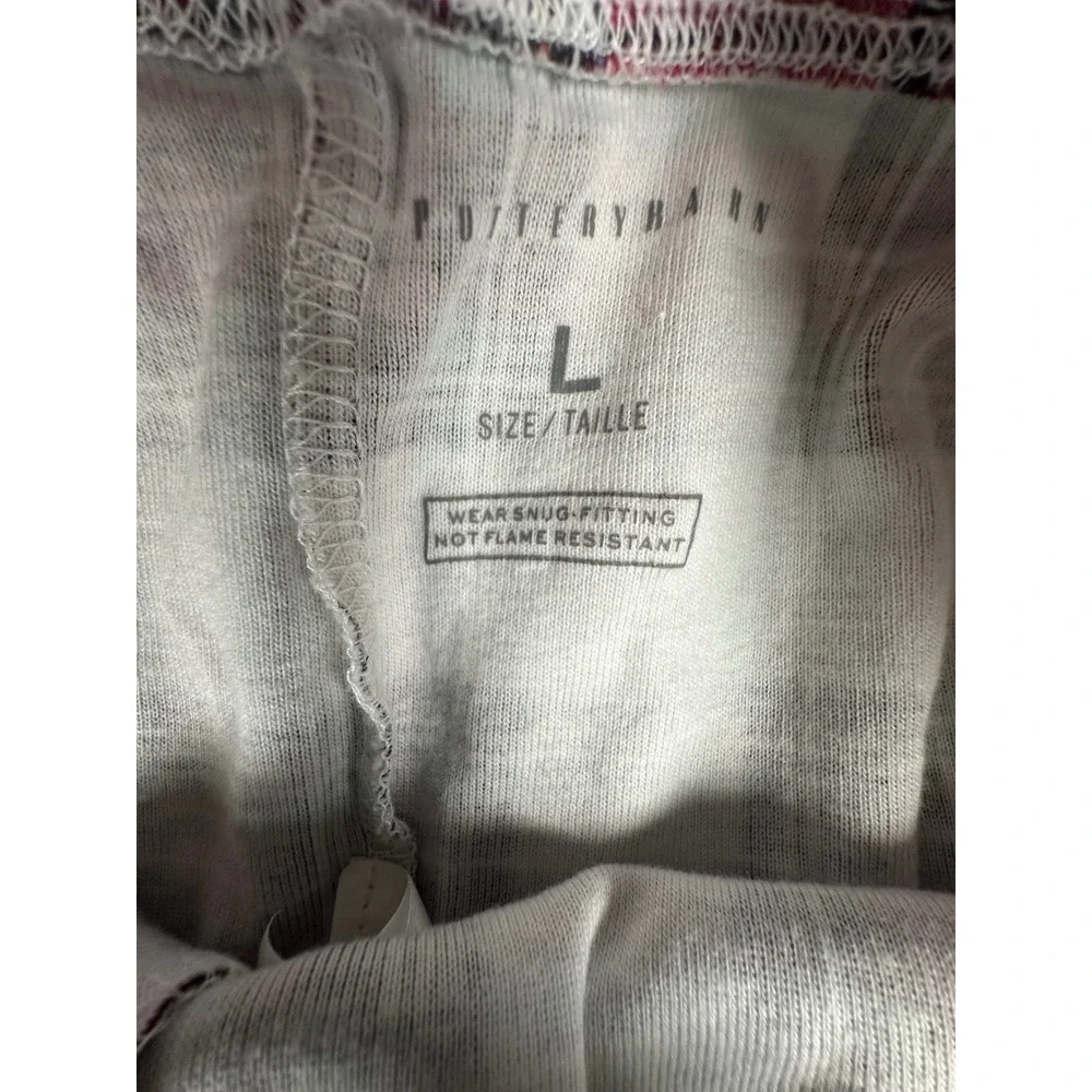 Pottery Barn Kids Plaid Pajama Set Long Sleeve Pants Size L Cozy‎ Cotton